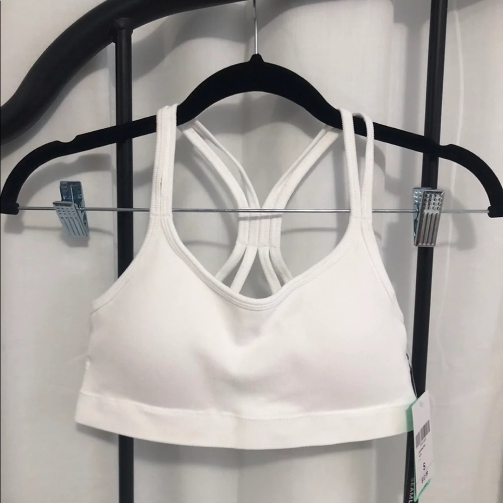Forever 21 F21 sports bra white
